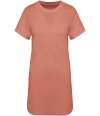 NS5028 Native Spirit Ladies Terry Towel Dropped Shoulder T-Shirt Dress Pomelo colour image